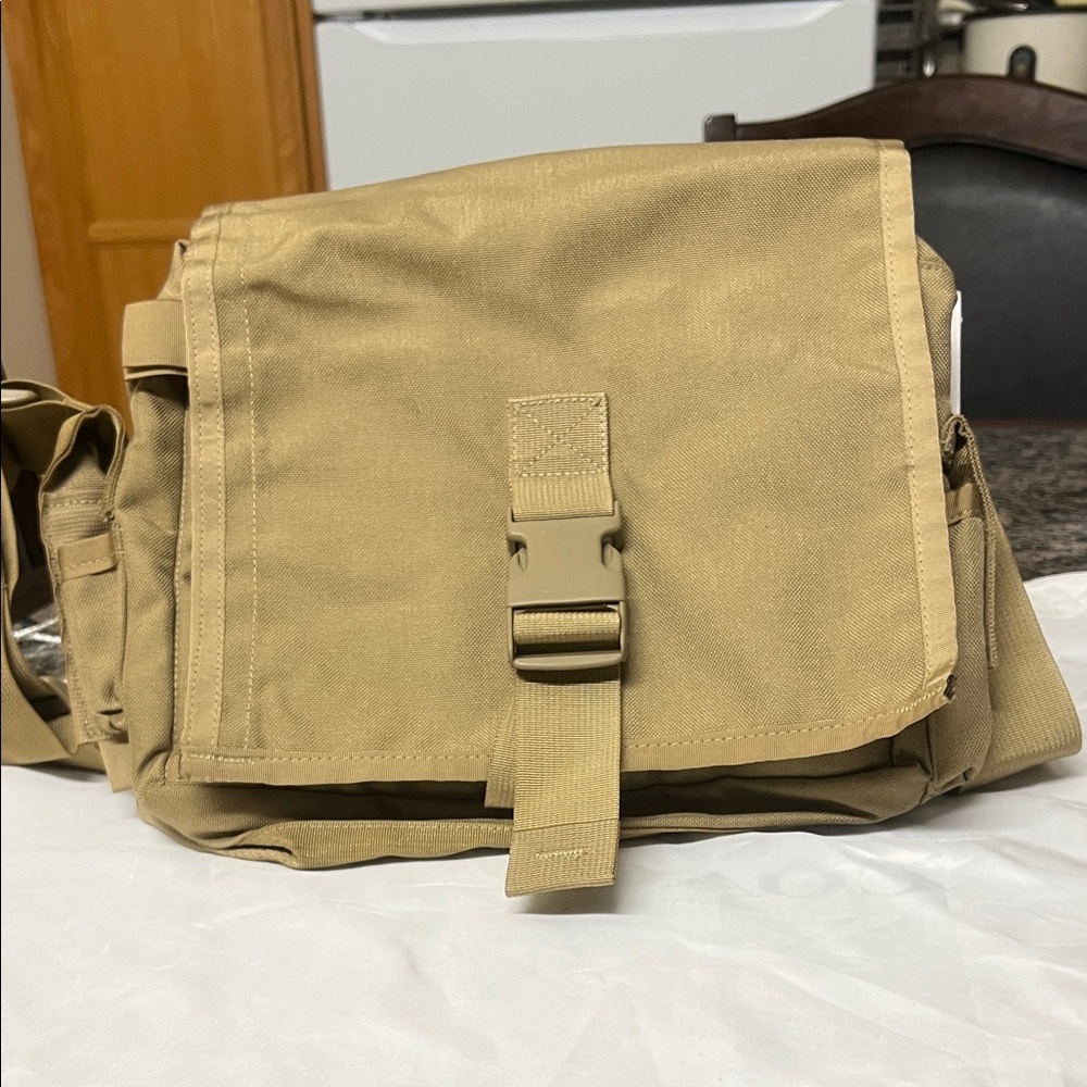 Classic Tan Messenger Bag for Men